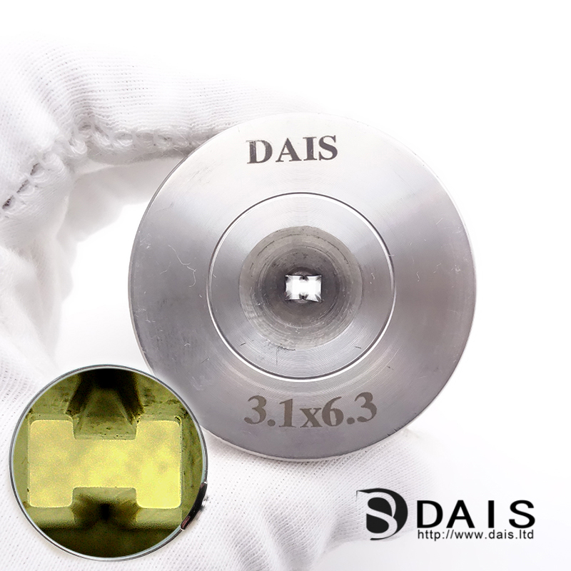 3.1x6.3mm shaped PCD wire drawing die